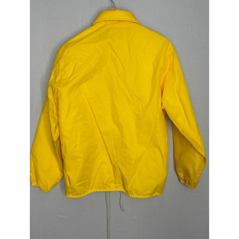 Vintage Tastykake Dunbrooke Coach Jacket Mens Yellow Collared Pocket USA Size S - Picture 2 of 8